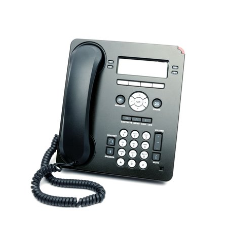 DESK PHONE DESIGNS A9504 Cover-Black Leather A9504RAL9005715G